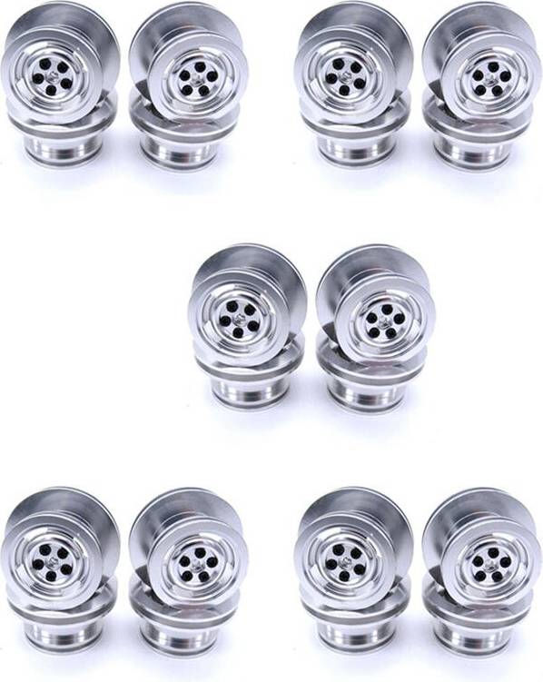 Torribaly 20Pcs Rc Car Metal Wheel Hub Rim