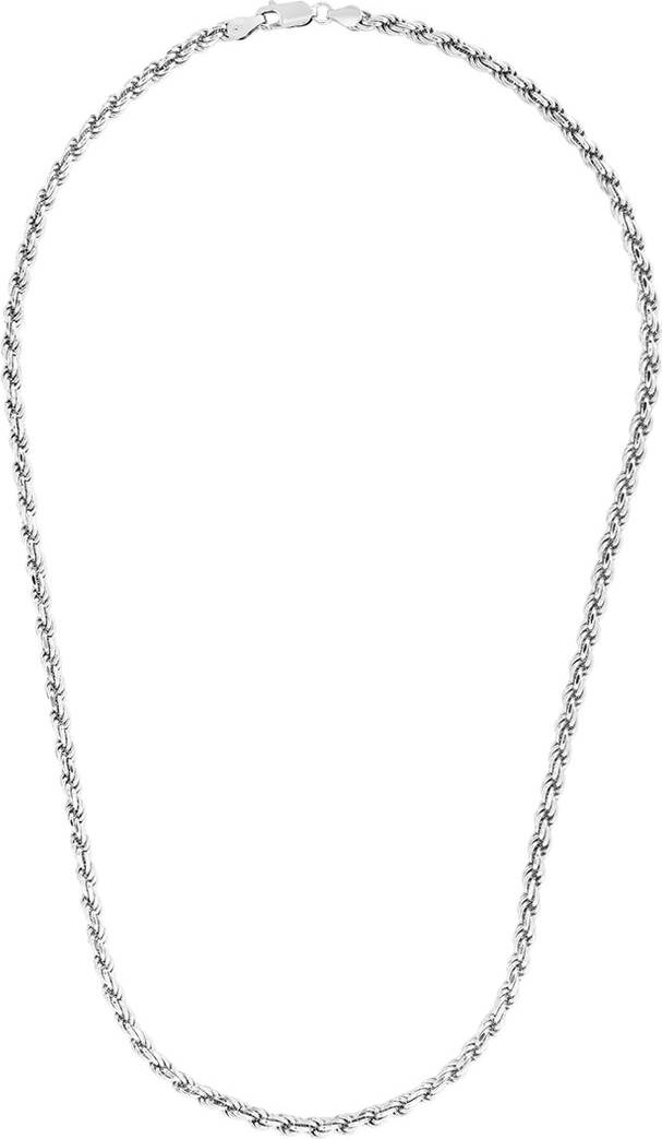 Italian Silver Rope Chain Necklace