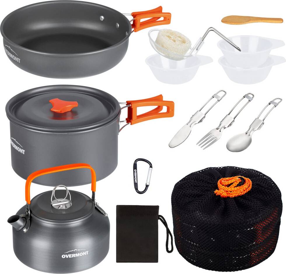 Overmont Outdoor Cooking Kettle Mess Kit