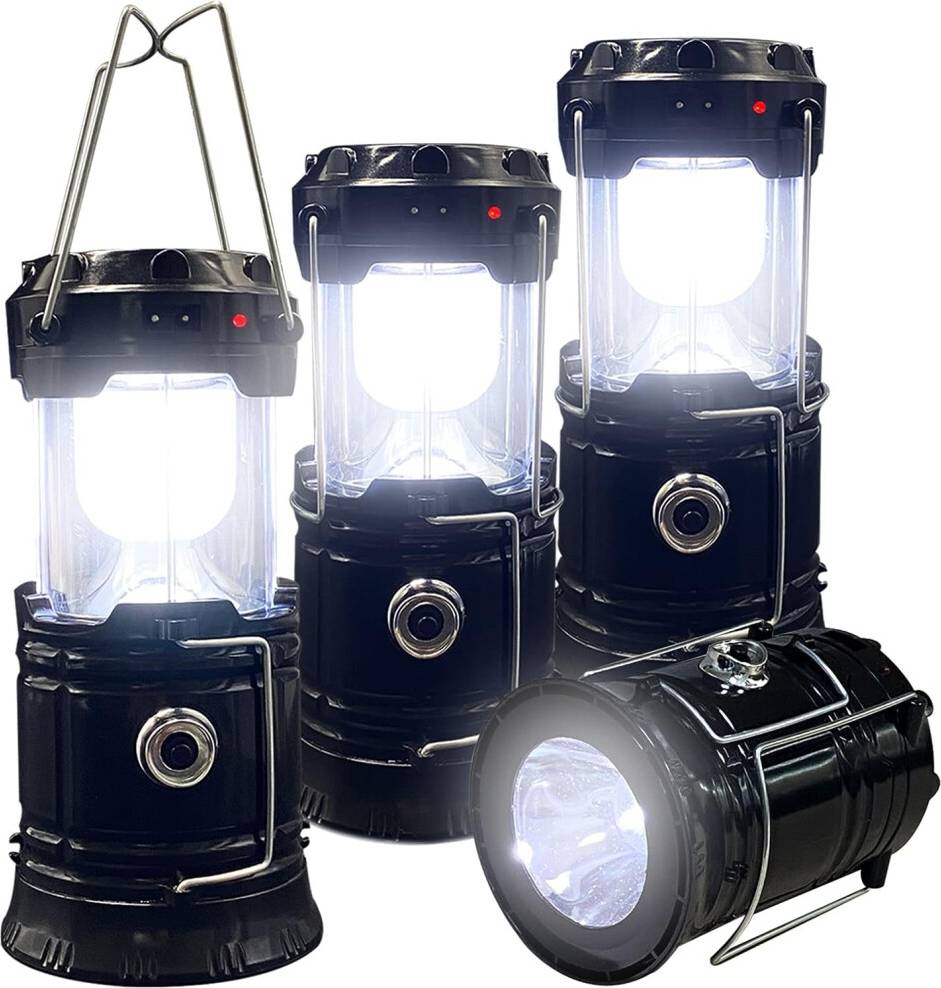 LED Camping Lantern Portable Solar USB Rechargeable