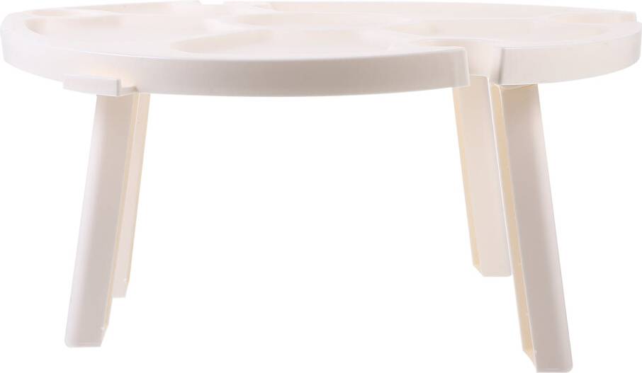 Compact Folding Outdoor Table Rectangular White