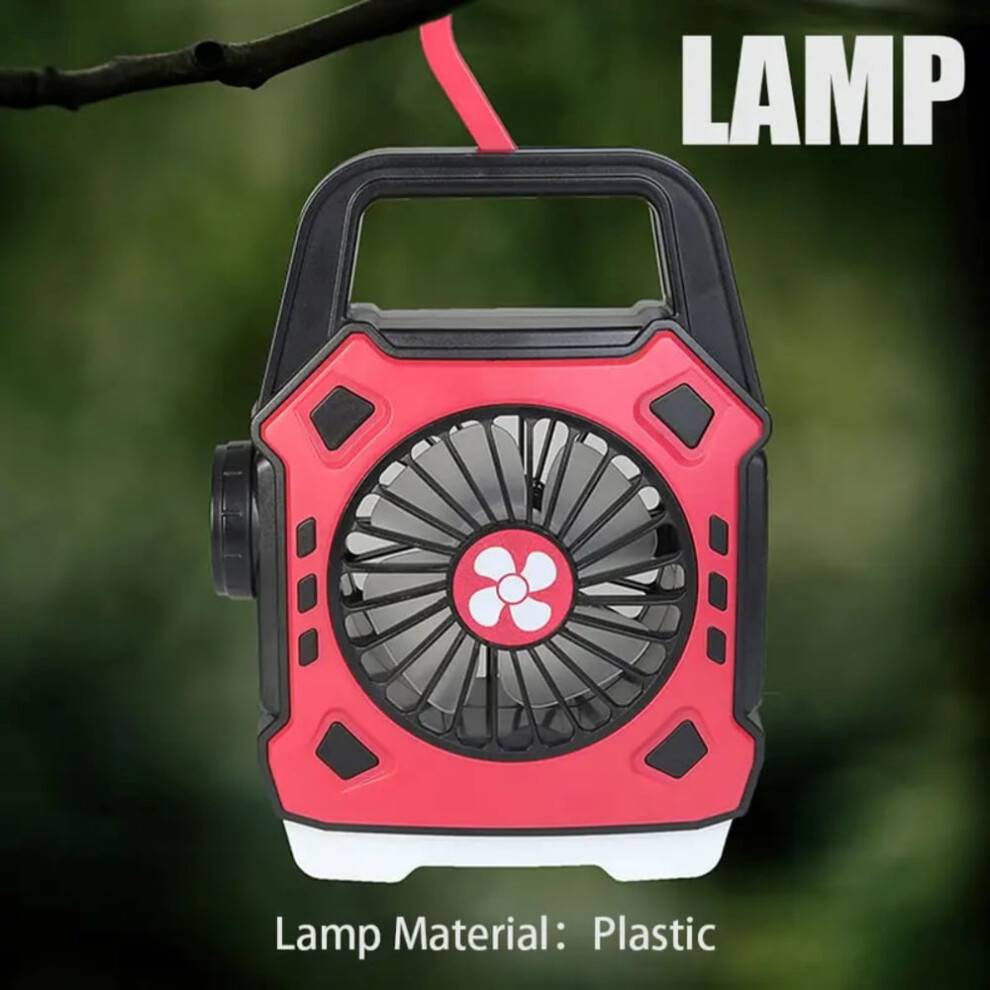 LED Camping Fan Light USB Rechargeable