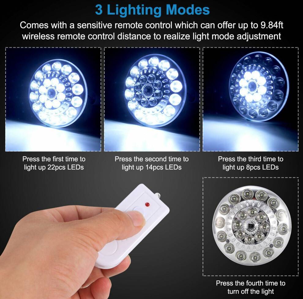 Solar LED Camping Tent Lamp 22LED