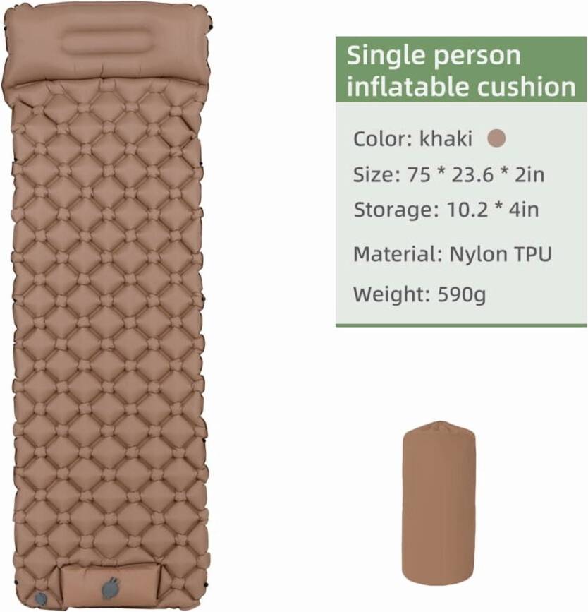 Camping Inflatable Mat TPU Diamond Texture