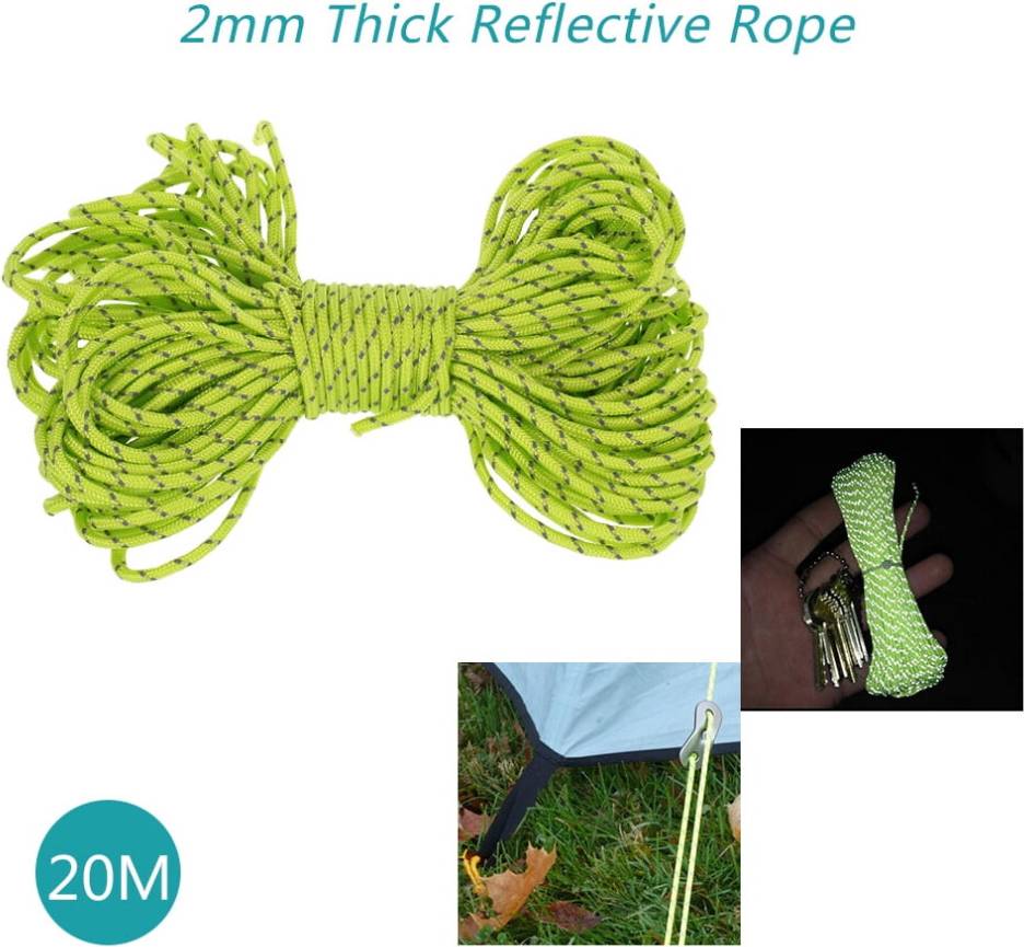 Reflective Paracord Rope Outdoor Lanyard 20m