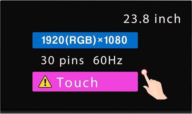 23.8 Inch LCD Touch Screen Replacement LM238WF5 30 Pin FHD Display Panel