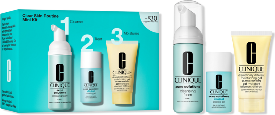 Clinique set Clinique Clear Skin Routine Mini Kit