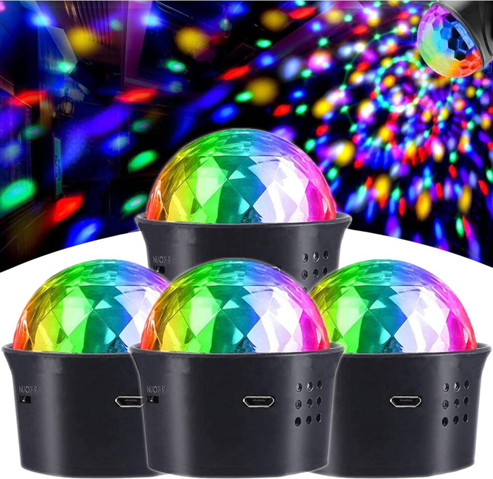 Sound Activated Rechargeable Mini Disco Light
