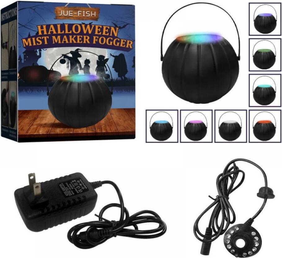 Halloween Fog Machine 12-Color LED Lights