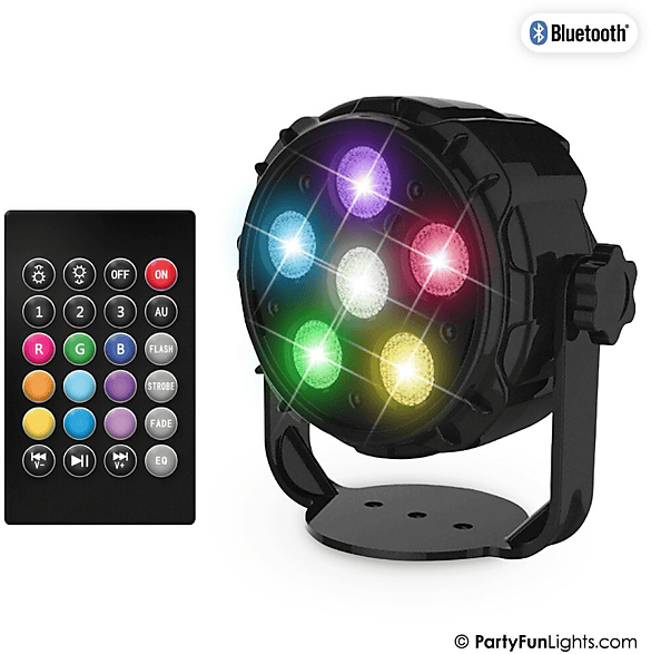LED Diskolys 6 RGB Multifarvet