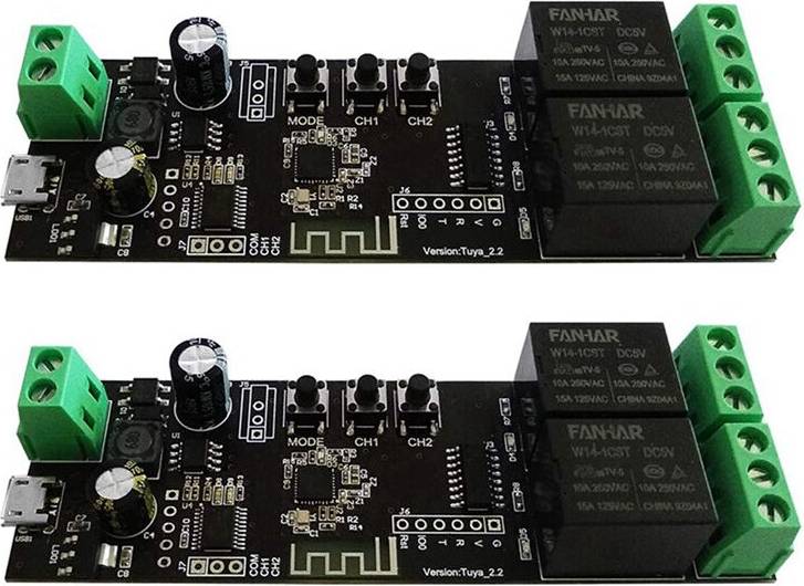 2 Channel WiFi Momentary Inching Relay Module