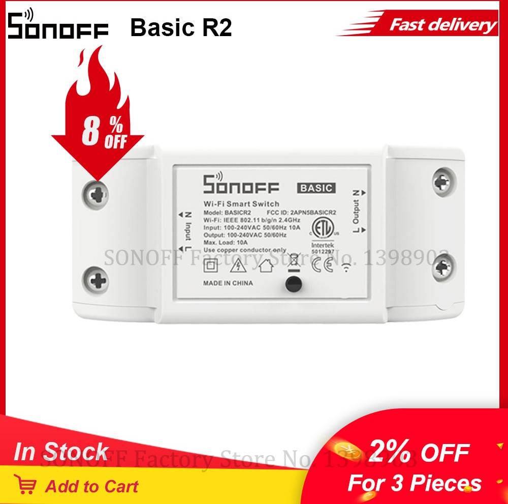 Switch control Sonoff Basic R2 Wifi Switch Module