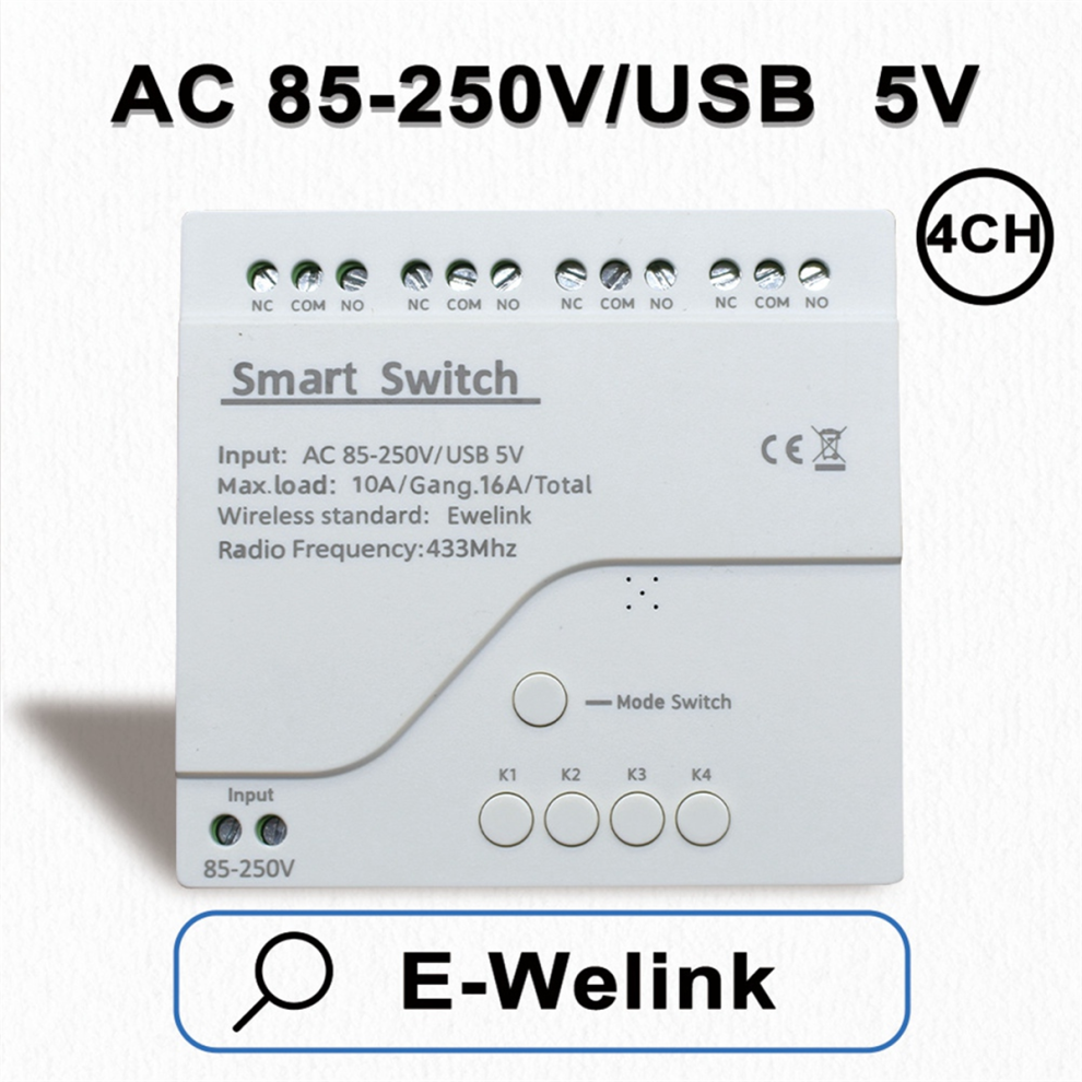 EWeLink 4CH AC Wifi Switch Module