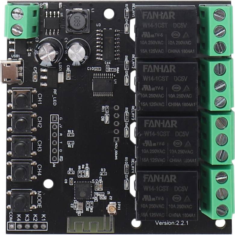 4CH Tuya WiFi Module Wireless Relay Timer