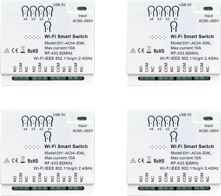 Typecat 4CH EWeLink WiFi RF433 Smartlife Home Automation Module