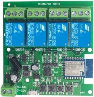 Sodial Wifi Module 4 Dc7v-32v Inching Self-lock Rf433 10a