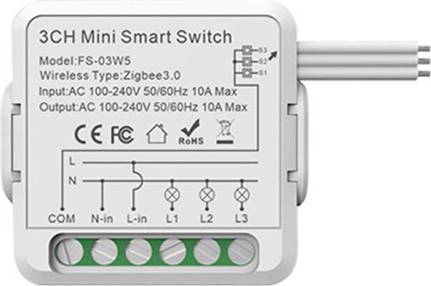 Zigbee Relay Module 10A 3 Channel