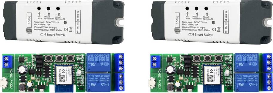 Tuya WiFi Relay Module 2 CH AC 7-32V