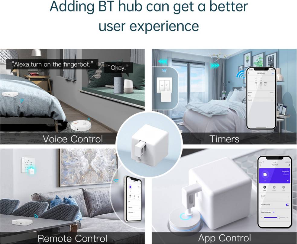 Smart Button Pusher Fingerbot Alexa Tuya Wireless Switch Timer