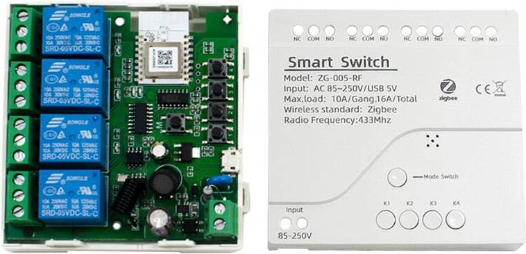 Tlily 4CH Tuya Zigbee Home Remote Module