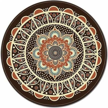 Round Mouse Pad Bohemian Pattern