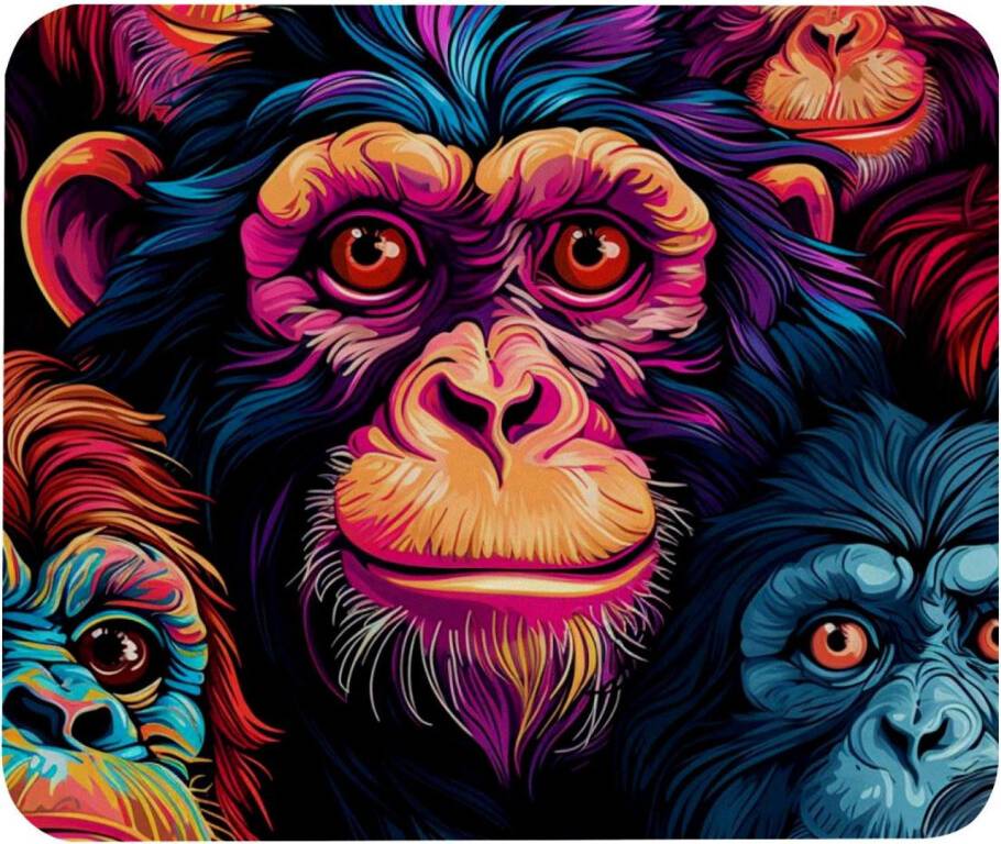 Square Mouse Pad Monkey Design