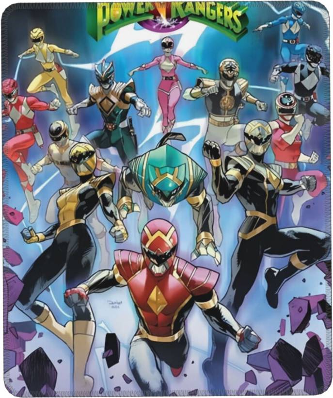 Power Rangers Mouse Pad Stitched Edge