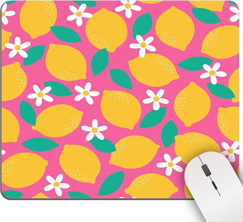 Lemon Flower Square Mousepad