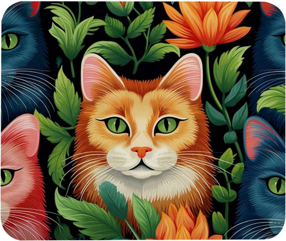 Spring Cats Mouse Pad Non-Slip Rubber Base