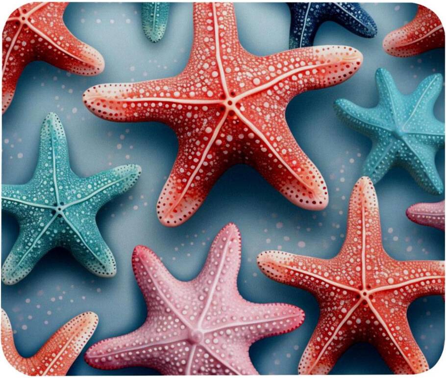 Starfish Colorful Pattern Mouse Pad