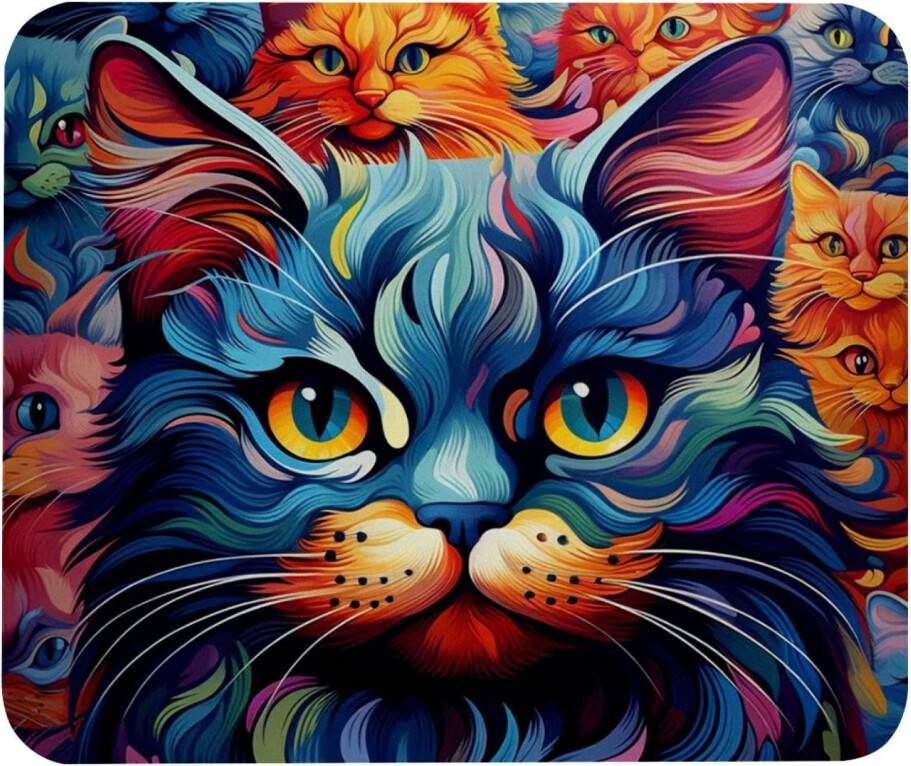 Square Mouse Pad Cat Design