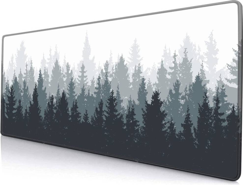 Gaming Mouse Pad Large Misty Forest Tree