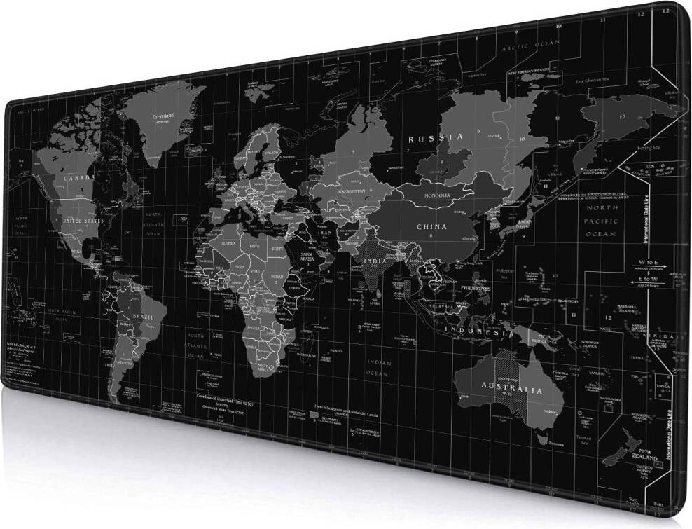 Gaming Mouse Pad World Map Design