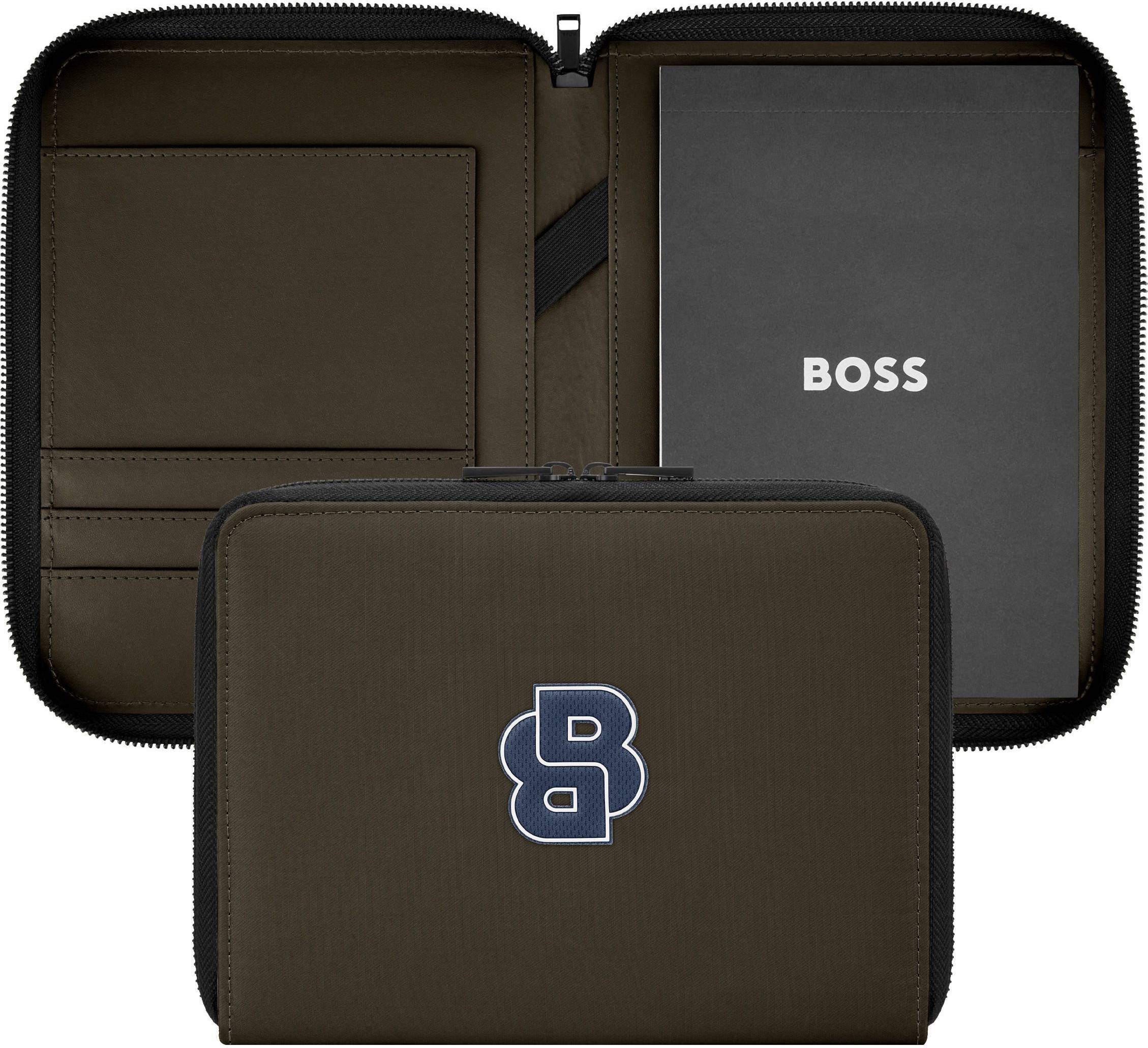 BOSS Zipped Folder With Varsity Style Logo Patch