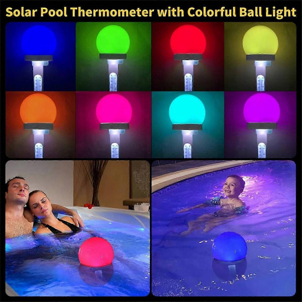 Solar Pool Thermometer Floating Decorative