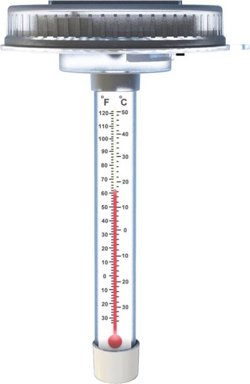 Solar Pool Thermometer Floating Ice Bath
