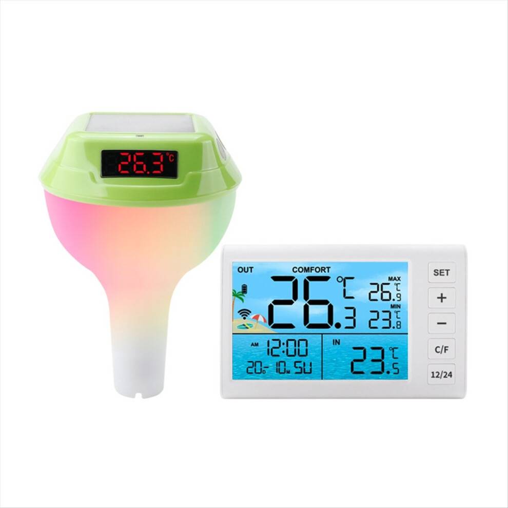 Solar Powered Pool Thermometer RGB