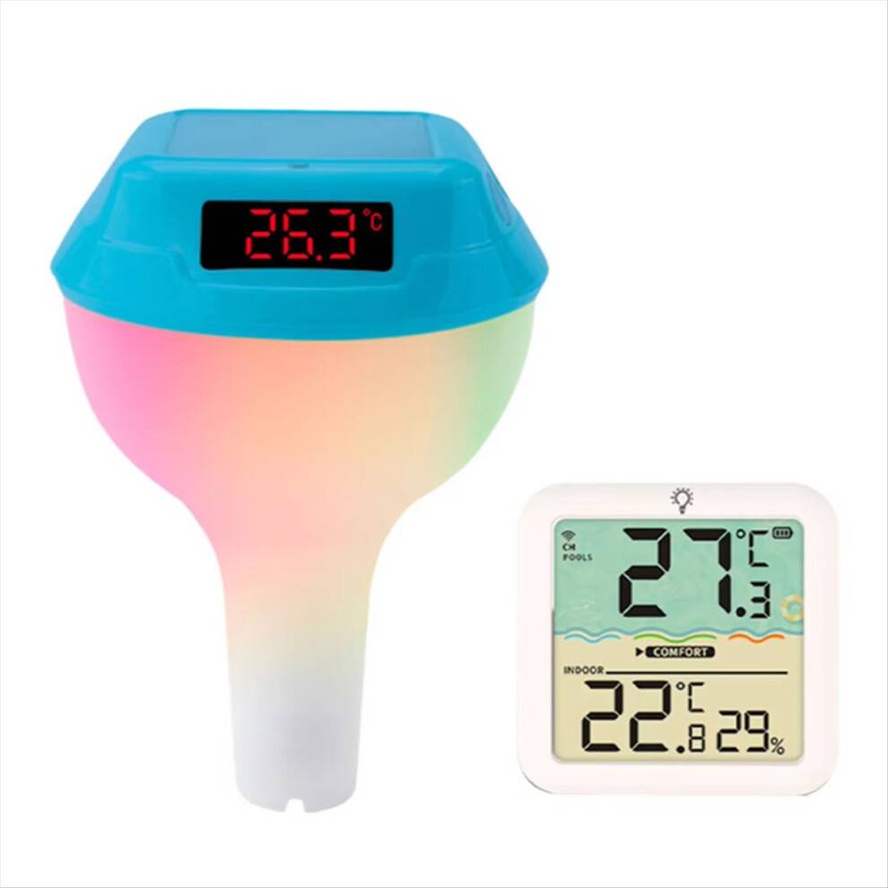 Solar Powered Pool Thermometer LED Display