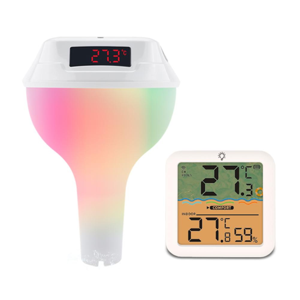 Digital Pool Thermometer Floating Easy Read Solar Panel