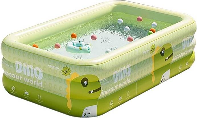 Tlily Thickened Folding Inflatable Swimming Pool Rectangular Shaped
