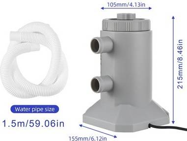 Pool filter Pool Filter Pump Overheating Protection 75w 2000l/h