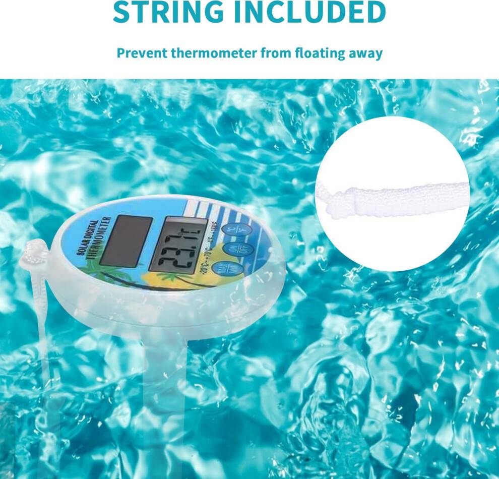 Solar Pool Thermometer Floating Easy Read 2024