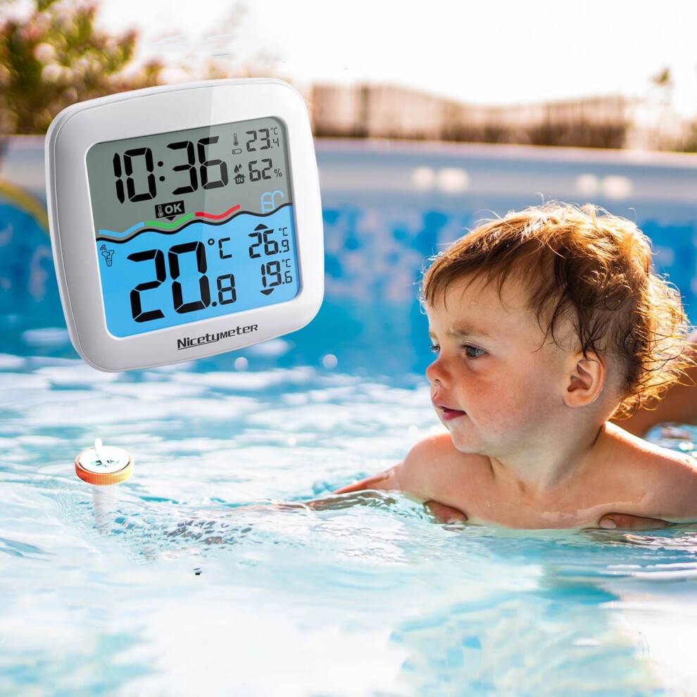 Wireless Pool Thermometer IPX8 Floating Sensor 100ft Range