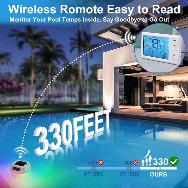Tlily Wireless Pool Thermometer Floating Easy Read IP68