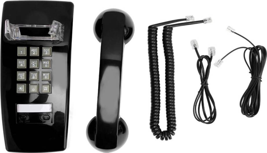 Hearing aid compatible phones Chic Wall-Mounted Landline Red Ringing Light