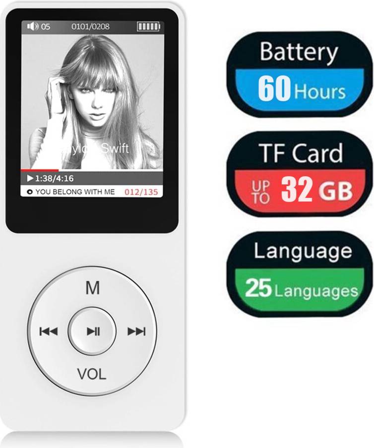 MP3 MP4 Player with Photo Viewer 1.8-Inch LCD