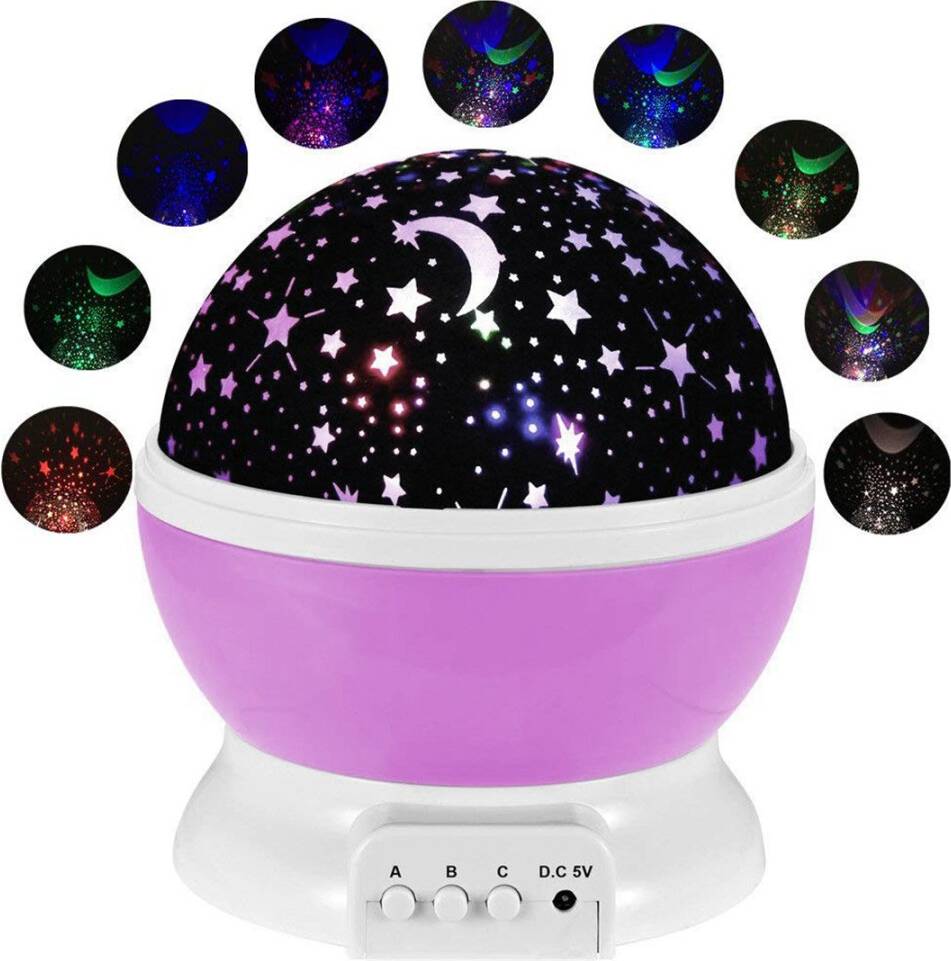 LED Rotating Star Projector Baby Night Light