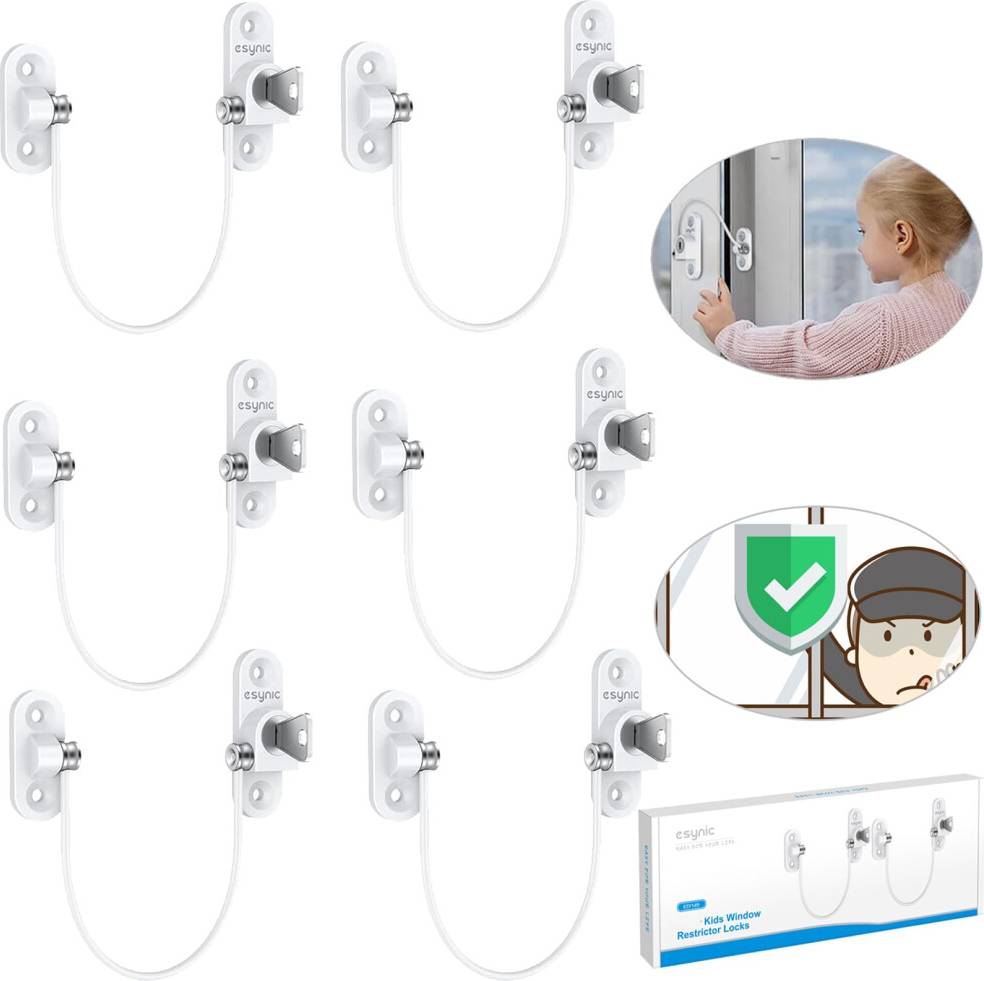 Upvc window locks eSynic 6Pack UPVC Window Restrictors