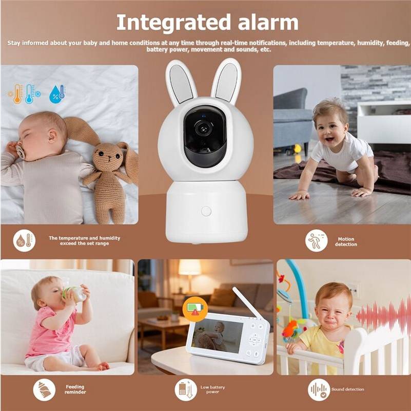 4.5 Inch Video Baby Monitor 2MP WiFi Security Camera