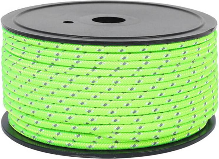 Outdoor Tent Ropes Reflective Windproof Green 100ft